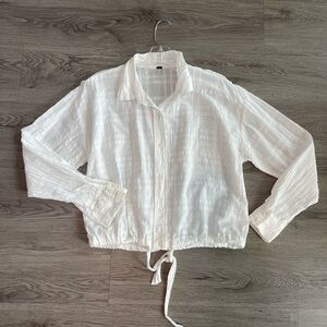 Young Fabulous & Broke White Button-Down Shirt small